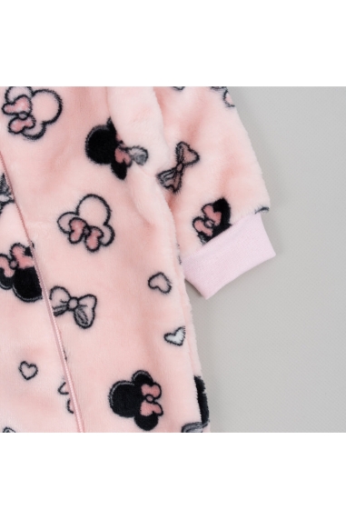 Пухнастий комбінезон для малят Міні рожевий велсофт - 2