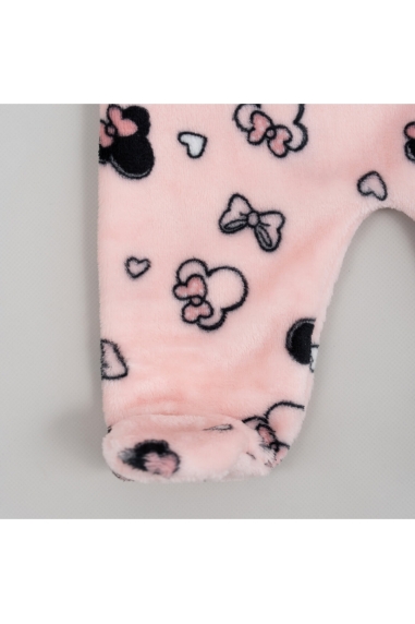 Пухнастий комбінезон для малят Міні рожевий велсофт - 3