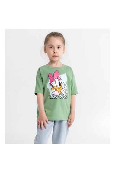 Футболка для дівчинки олива кулір