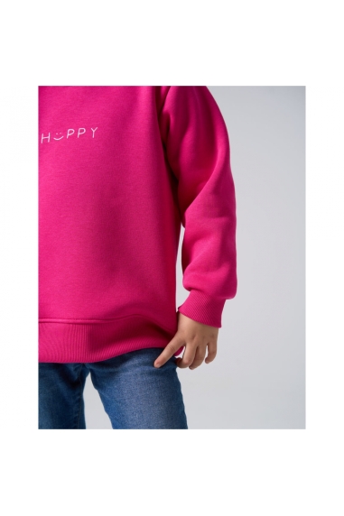 Світшот для дівчинки фуксія тринитка на флісі - 3