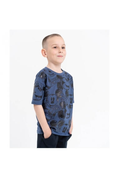 Футболка для хлопчика Мікі Індиго кулір-двонитка