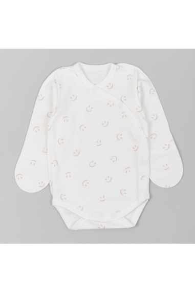 Боді для малят Смайлик молочний начіс (футер) - 4
