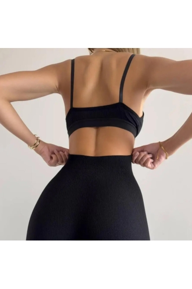 Лосини жіночі чорний рубчик