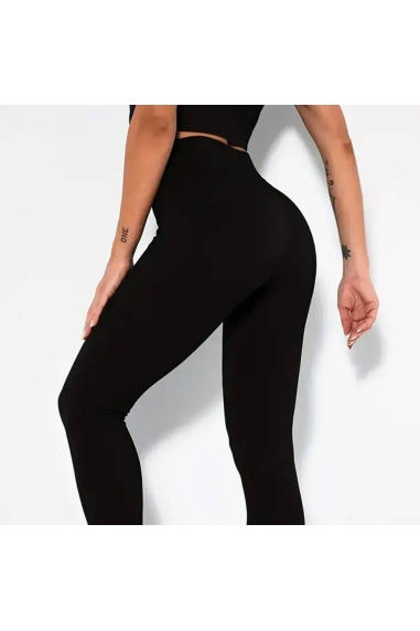 Лосини жіночі чорний рубчик - 1