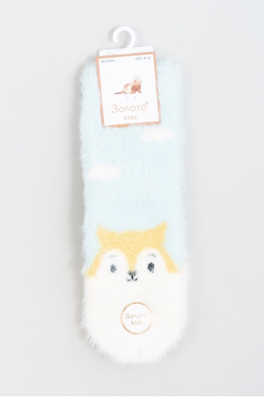 Шкарпетки пухнасті для дівчинки ментол ангора