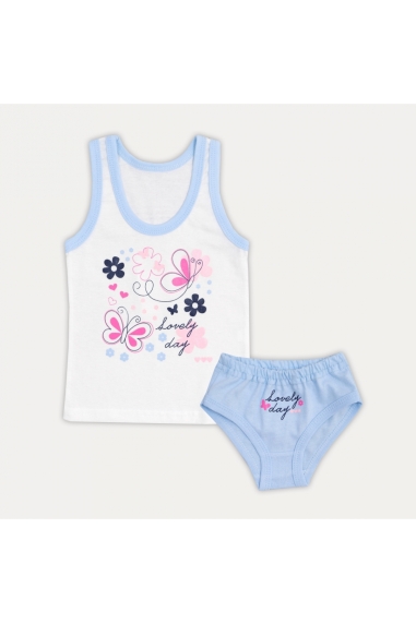 Комплект білизни  для дівчинки Метелики блакитний кулір
