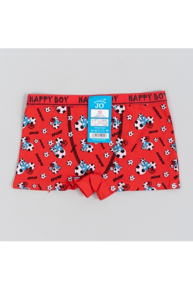 Труси боксери для хлопчика червоний стретч-кулір