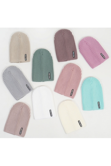 Шапка для дівчинки бежевий в'язка - 1