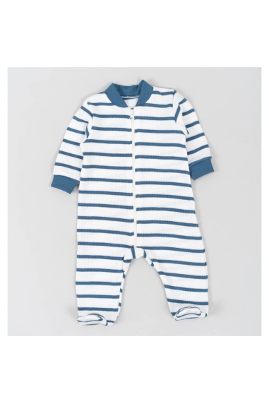 Комбінезон для малят в смужку індиго вафельна структура