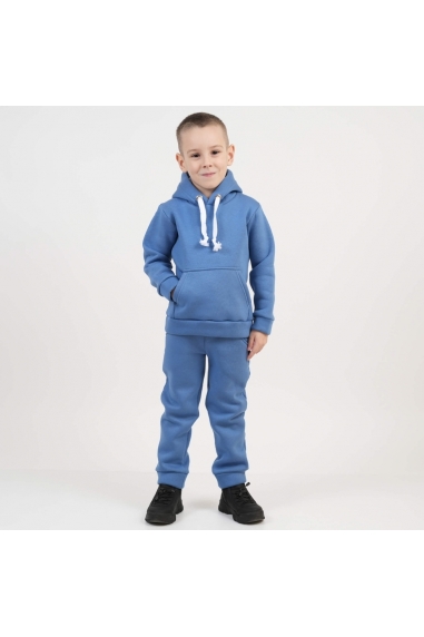 Теплий костюм для хлопчика блакитний тринитка на флісі