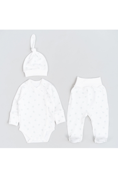 Комплект для Новонароджених Гілочка молочний інтерлок пеньє