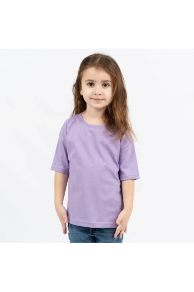 Футболка оверсайз для дівчинки бузковий кулір