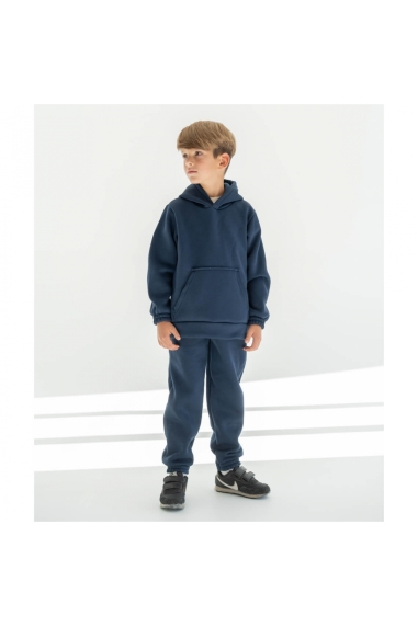 Костюм для хлопчика індиго тринитка на флісі - 1