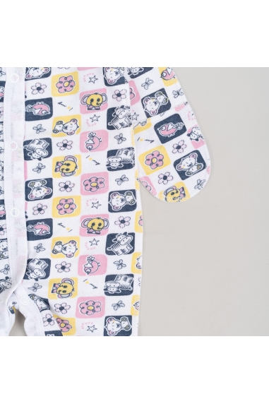 Сліп для новонароджених Звірята різнокольоровий начіс (футер) - 2