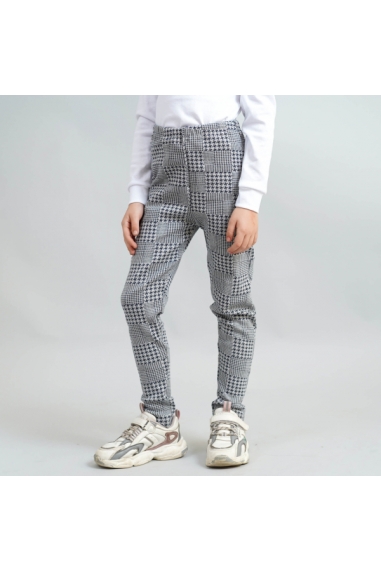 Лосіни для дівчинки сірий графіт стрейч начісний - 2