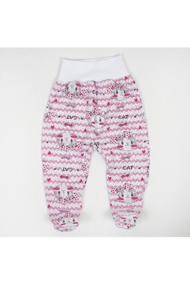 Повзунки на широкій резинці Кішечки рожевий кулір