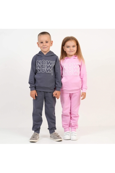 Костюм  для хлопчика сірий двонитка - 2