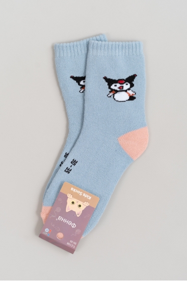 Махрові шкарпетки для дівчинки блакитний махра