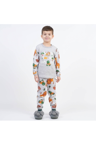 Піжама для хлопчика Сафарі сірий начіс (футер)