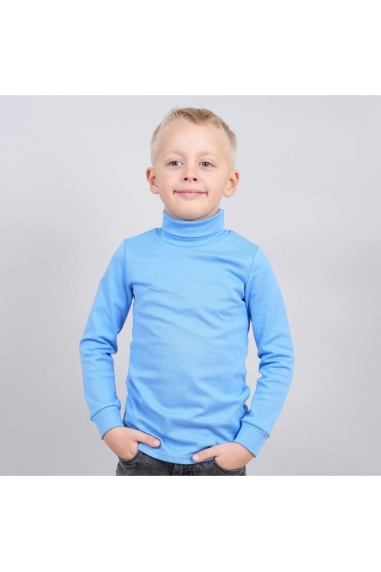 Гольф для хлопчика блакитний стретч начісний