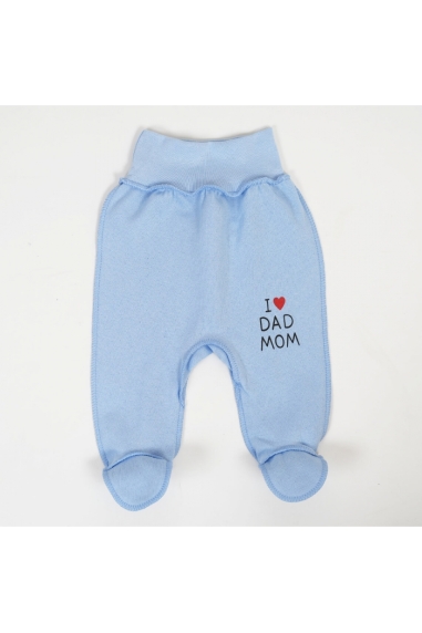Повзунки для новонароджених блакитний начіс (футер)