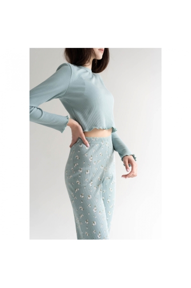 Комплект жіночий для дому ментол рубчик преміум - 2