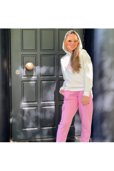 Костюм  для дівчинки рожевий двонитка - 1