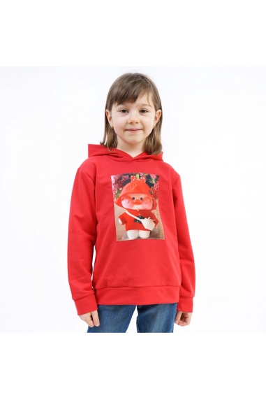 Худі для дівчинки Лалафанфан червоний двонитка
