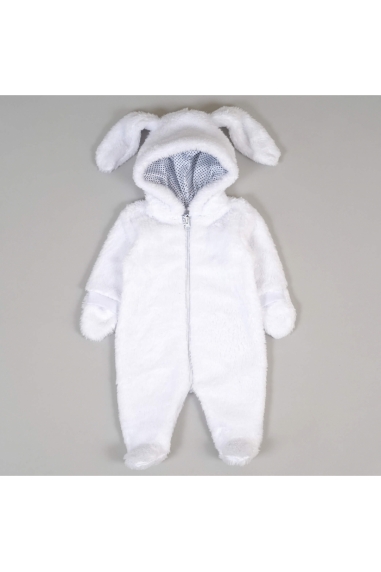 Комбінезон для новонароджених Зайка молочний велсофт - 3