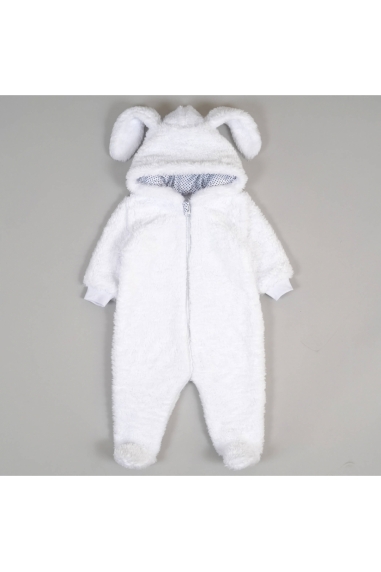 Комбінезон для новонароджених Зайка молочний велсофт - 4