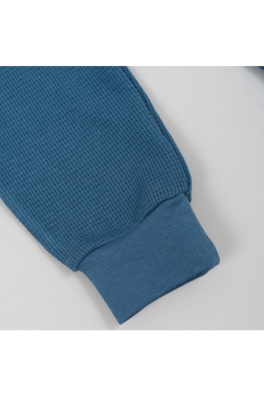 Костюм ясельний індиго вафельна структура - 4