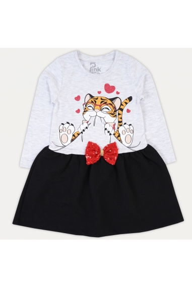 Сукня  для дівчинки Тигреня сірий фулікра - 2
