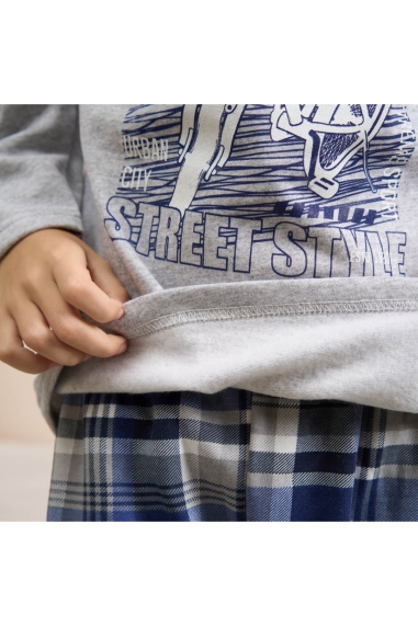 Піжама для хлопчика сірий начіс (футер) - 2