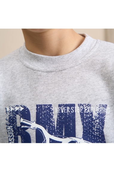 Піжама для хлопчика сірий начіс (футер) - 3