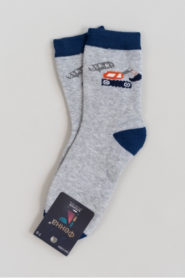 Шкарпетки для хлопчика сірий махра