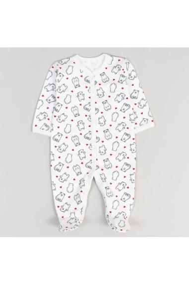 Чоловічок для малят Ведмедики персиковий начіс (футер)