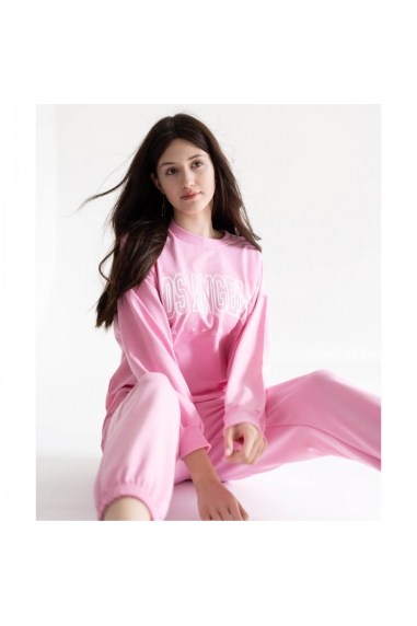 Костюм жіночій рожевий двонитка