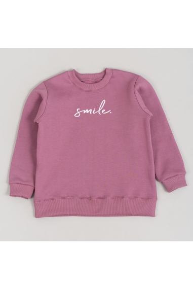 Світшот для дівчинки ліловий тринитка на флісі