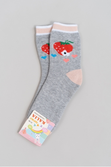 Шкарпетки для дівчинки сірий махра