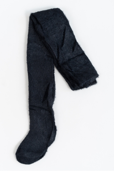 Колготки для дівчинки пухнасті чорний в'язка