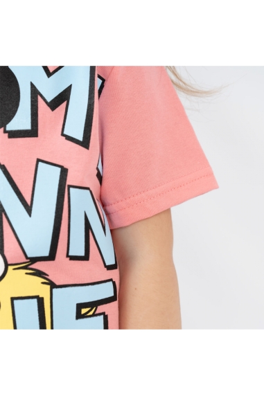 Футболка для дівчинки кораловий Міні кулір - 1