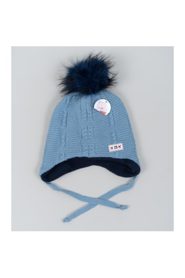Шапка для хлопчика блакитний в'язка