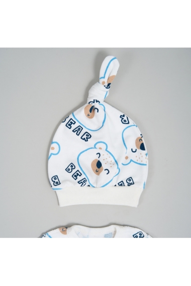 Комплект для новонароджених Ведмедики молочний начіс(футер) - 5