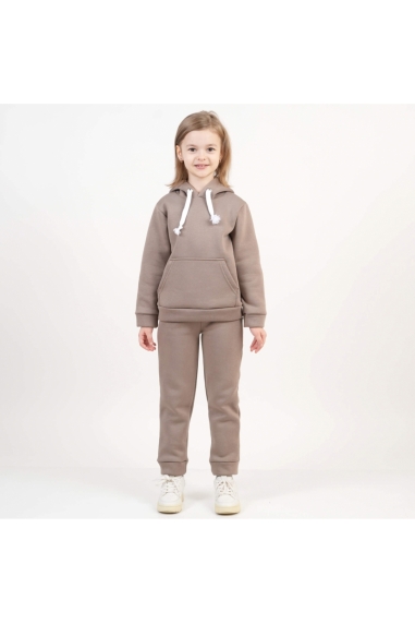 Теплий костюм для хлопчика бежевий тринитка на флісі