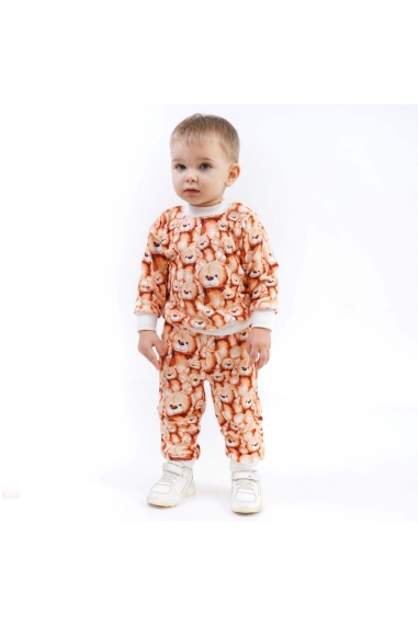 Костюм для малят Ведмежата цеглястий тринитка петля