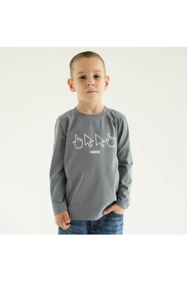 Лонгслів для хлопчика графіт фулікра