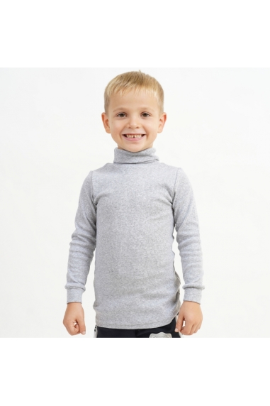 Гольф для хлопчика сірий рубчик