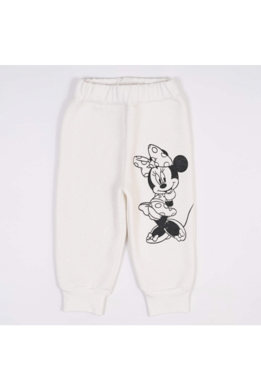 Штанці теплі для дівчинки білі тринитка на флісі - 1