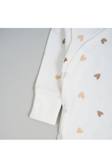 Комплект для новонароджених"Серце" молочний начіс (футер) - 4