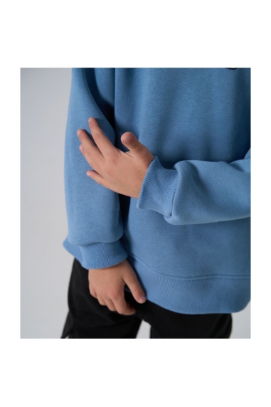 Світшот для хлопчика блакитний тринитка на флісі - 3